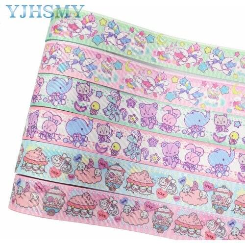 1"(25mm),10yards lovely Cartoon Thermal transfer Printed grosgrain Ribbons,DIY Clothing Decorations L-20430-318