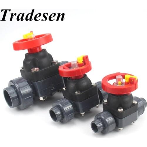 1pc I.D20-50mm UPVC Gate Diaphragm Valve Aquarium Tank Irrigation Pipe Adapter Garden Water Connectors Male Insertion Union Type