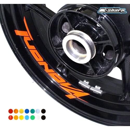 8 X custon inner rim decals wheel reflective sign Stickers stripes FIT TUONOV4 TUONO V4