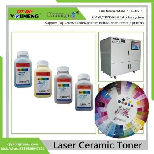 800 degree high temperature color ceramic toner powder Compatible For Ricoh and Xerox model vitrotype Print