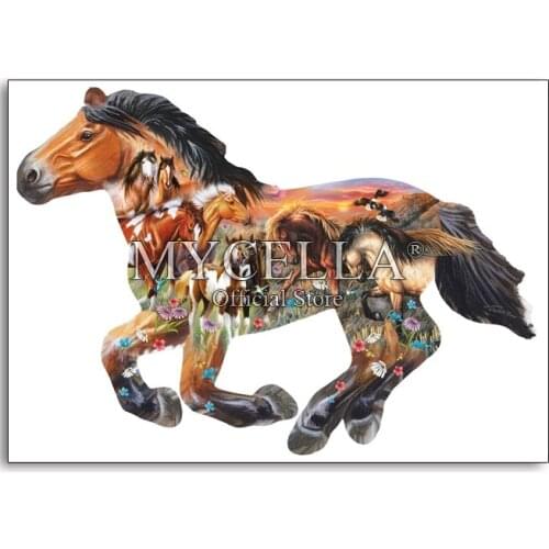 5D Diy Diamond Painting Horses Pasture Sunset Full Diamond Embroidery,Needlework,Rhinestones,Mosaic,Cross Stitch,Home Decor Gift