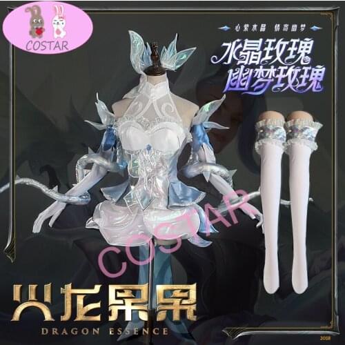 Anime! Game LOL Zyra Crystal Rose Valentines Day Lolita Dress Lovely Uniform Cosplay Costume Halloween Party Outfit Women NEW