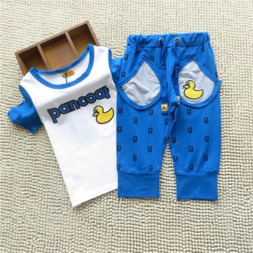 BBD Toddler Boys Suits New Kids T-Shirt Pants Sets Cotton Active O-Neck Short Tops Tranksuit Children 3 4 5 6 Years Clothes