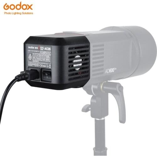 Godox AC26 AC Power Unit Source Adapter with Cable for AD600PRO Outdoor Flash