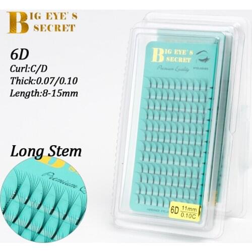 Big eyes secret Lashes Premade 6D Volume Lash Fans Classic Fans Semi Permanent Individual Eyelash Extensions Free Shipping