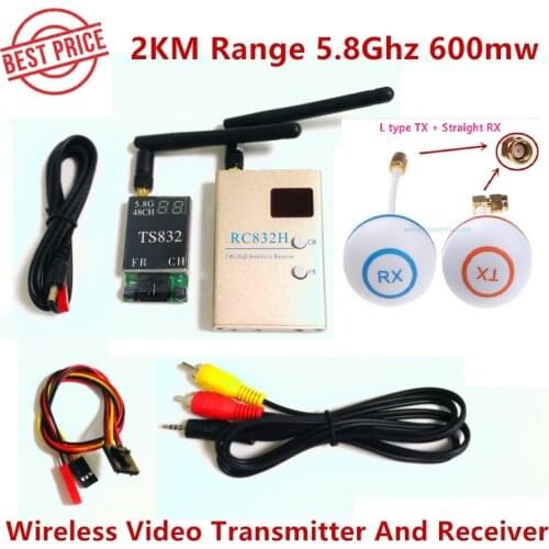 Boscam FPV 5.8G 600mW 48ch Channels AV Wireless transmitter TS832 receiver RC832H for qav250 DJI phantom gopro sj4000