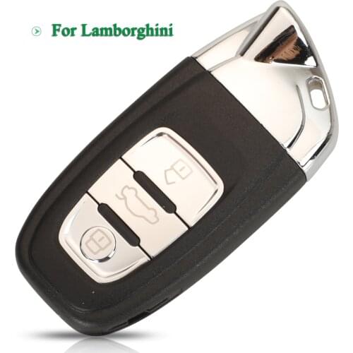 Bilchave 3 Buttons For Lamborghini Original Style Fob Remote Smart Key Shell Case With Uncut Blade Replacement