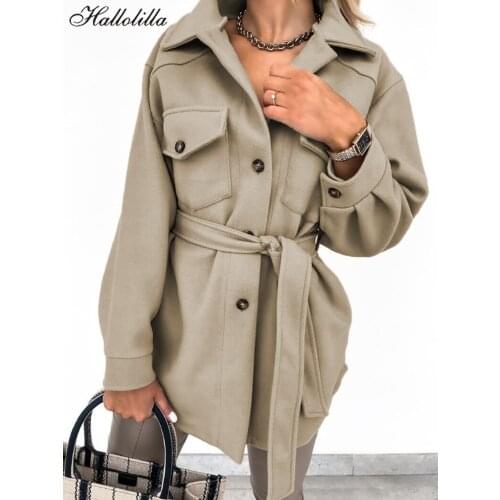 Женские приталенные пальто Hallolilla China At AliExpress