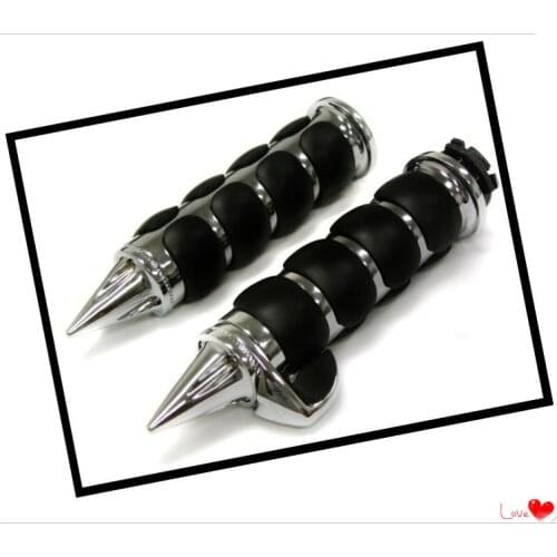 Spike Chrome Hand Grips Throttle Boss for Suzuki Boulevard C50 C90 M50 Intruder