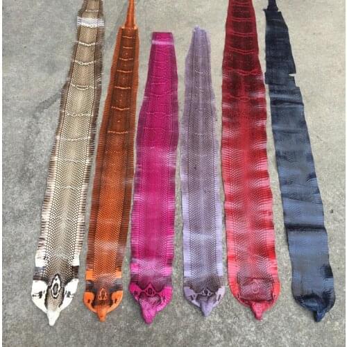 Artificial rearing Genuine Snake raw skin Leather material whole piece