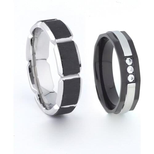 1 Pair Hungary Style Black Wedding Rings Set For Men And Women Lovers Alliances Couple Ring Proposal Marriage Anniversary Gift