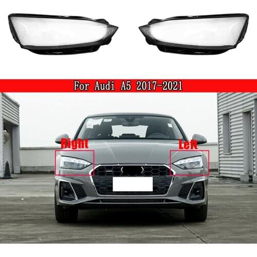Headlamp Caps For Audi A5 2017~2021 Car Front Glass Lens Caps Headlight Cover Auto Light Lampshade Shell New Lamp Case