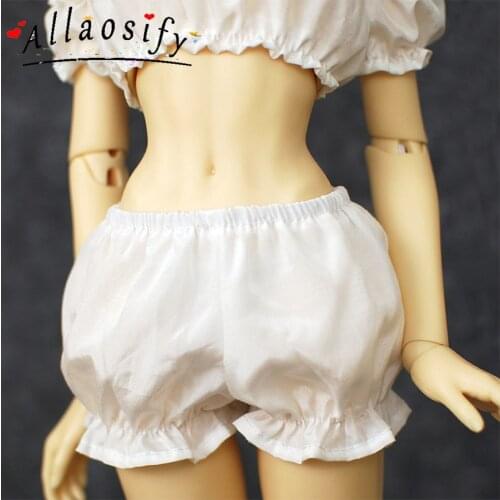 Allaosify Clothes For Dolls BJD SD Bra Underwear Set Pumpkin Shorts White Lace 1/3 1/4 Can Use