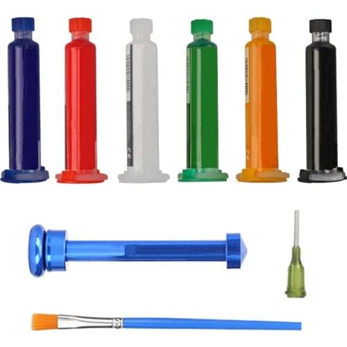 1PCS 10cc Oil UV Solder Mask Ink For PCB BGA Paint Prevent Corrosion Arcing Soldering Paste Flux Inks With Alloy Putter Brush