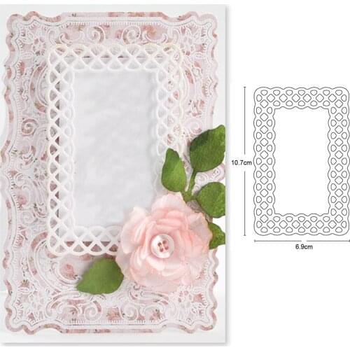 Metal cutting die rectangle frame background cut die mold decoration Scrapbook paper craft knife mould blade punch stencils dies