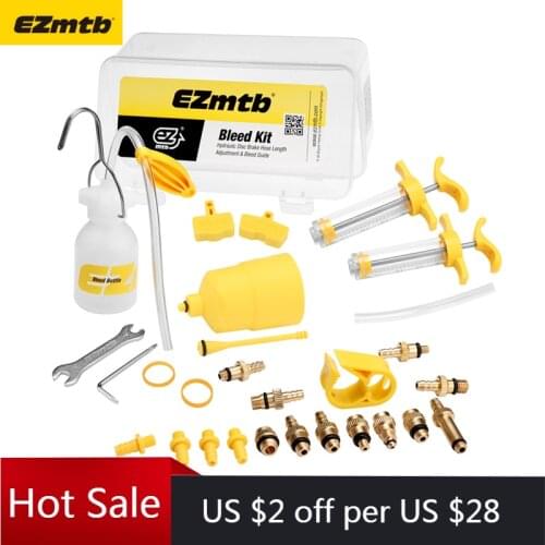 Ezmtb Bicycle Bleed Kit Hydraulic Disc Brake Oil Tools for SHIMANO/SRAM/Avid/MAGURA/Avid Series MTB Road Bike Brake Repair Tool