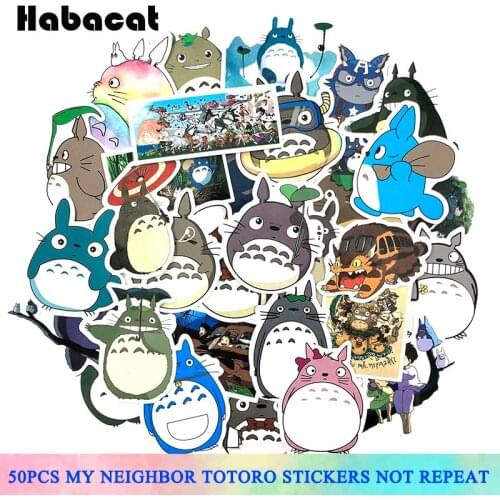 50Pcs/Pack Totoro Stickers Japanese Anime Stickers For Motorcycle Luggage Laptop Bicycle Skateboard Pegatinas