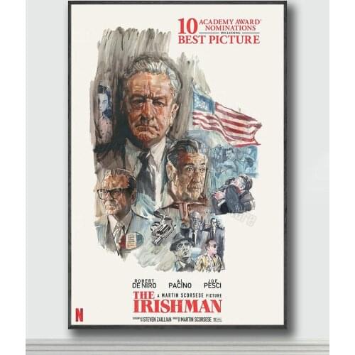 NJ207 The Irishman Movie 5 Silk Posters and Prints wall art Art Poster Home Decor