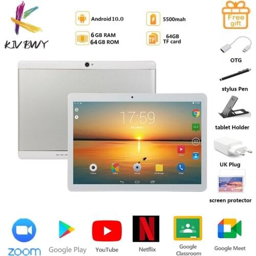 KIVBWY New 10 inch tablet Pc Octa Core 4G Phone Call Google Market GPS WiFi ZOOM Bluetooth 10.1 Tablets 2G+32G Android 10.0 tab