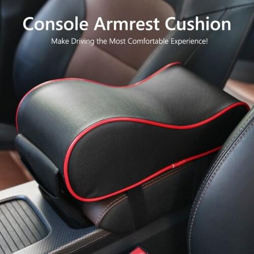 PU Leather Center Console Armrest Cushion Universal Car Outdoor Personal Car Memory Foam Lightweight Parts Decoration
