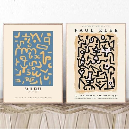 Exhibition Retro Posters and Prints Abstract Landscape Wall Art Vintage Canvas Painting Pictures for Living Room Home Decor