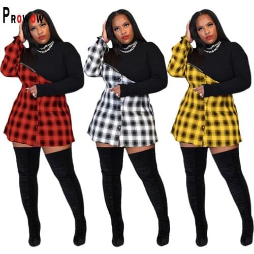 Модные платья в клетку Prowow China At AliExpress