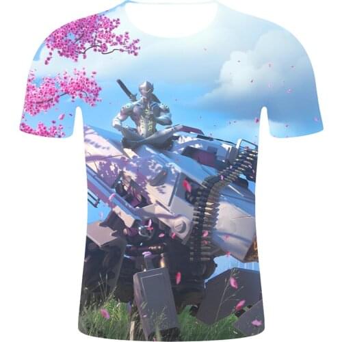 Short-sleeved 3DT Shirt 2021 New Overwacth Round Neck Short-sleeved Fashion T-shirt Overwatch Casual Clothin
