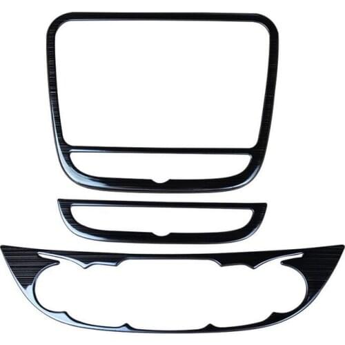 Tonlinker Interior Central control NAV Cover Sticker for Chevrolet Malibu 2017-19 Car Styling 1PCS Stainless steel Cover Sticker