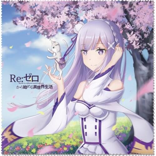 1PCS Zero World Fashion Jewelry Tools Anime Customized Glasses Cleaning Cloth Cartoon Eyewear Accessories Unisex New