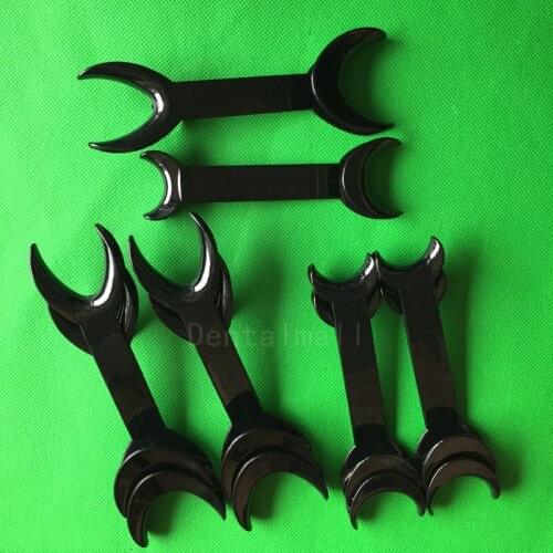 10Pcs Black Dental Double-headed T-Shape Intraoral Cheek Lip Retractor Opener Teeth Whitening