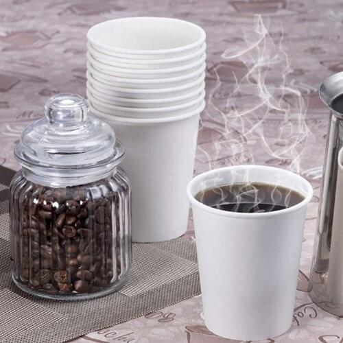 100-Pack 8 Oz White Paper Disposable Cups Hot Cold Beverage Drinking Cup for Water Juice Coffee or Tea Perfect for Water
