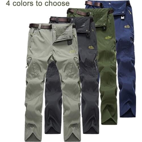 2021 Summer Stretch Hiking Pants Men Quick Dry Trousers Mountain Climbing Outdoor Pants Male Travel Fishing Trekking Pants L-5XL