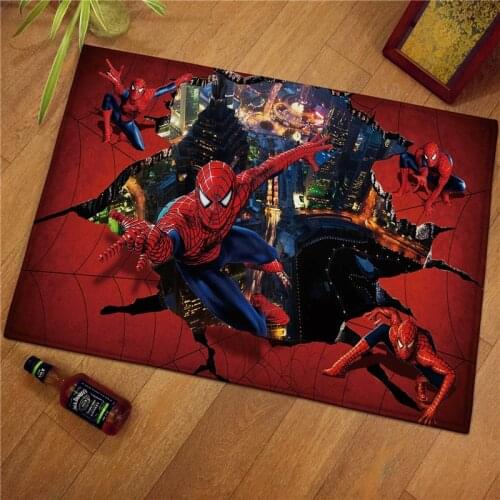 60X40cm Spiderman Doormat Bathroom Rug Kitchen Carpets Bedroom Floor Absorbent Outdoor Doormat Wedding Floor Decorations
