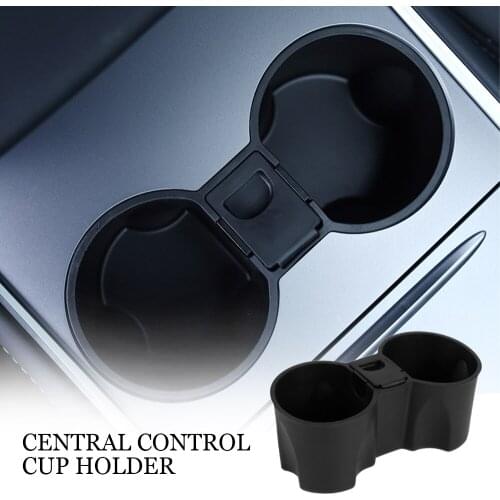 Black Water Cup Holder For Tesla Model 3 Center Accessories Water Proof Car Coasters For Tesla Model Y Car Model3