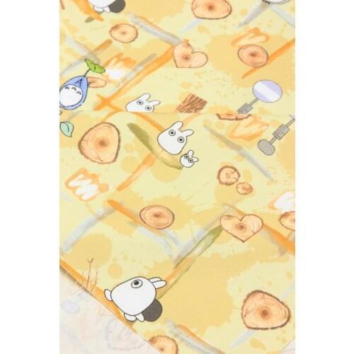 Digital Printing Cartoon Totoro 100% Woven Cotton Fabric By The Yard Sew For Cloth Home Decor Scrub Hat Patchwork DIY Material