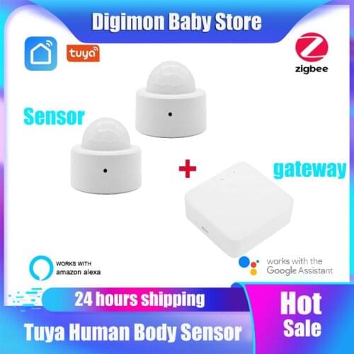 Tuya Zigbee 3.0 Mini Smart Human Motion Movement Body PIR Transducer Sensor Smart Life Home Security Wireless Motion Sensor