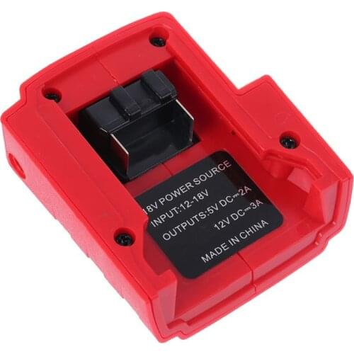 DC 12V USB Ports Battery Charger Adapter Power Source for Milwaukee 49-24-2371 M18 Battery P0RE