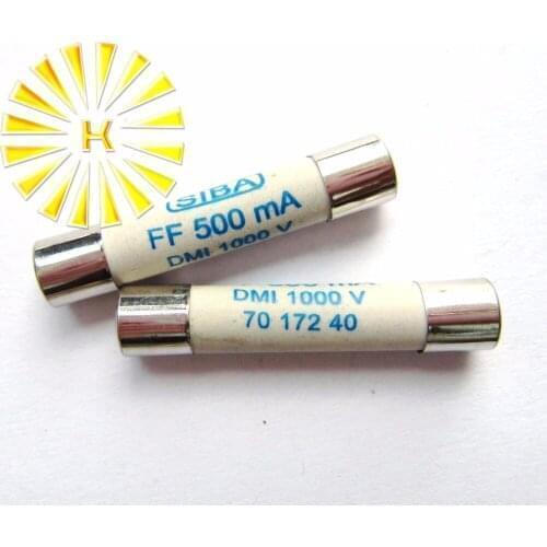FF500mA FF 500mA 1000V 6.3*32mm Ceramic Fuse For Multimeter Instrument x 50PCS