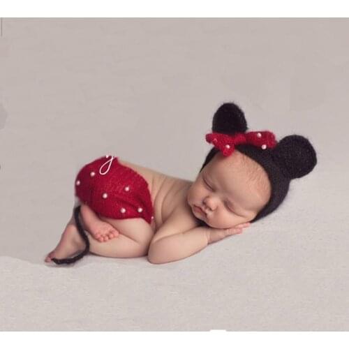 Newborn Little Baby Girl Boy Photography Mohair Cartoon Animal Hat Outfit Props Newborn baby Picture Photo Shoot Outfits Clothes