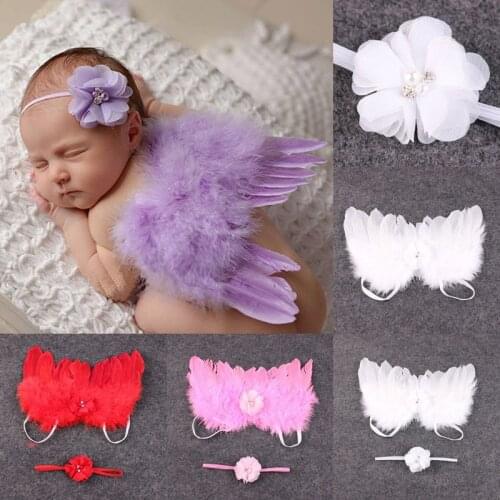 New Infant Newborn Baby Kids Angel Fairy Feather Wing Costume Photo Prop for Childrens Day Gift Present Items