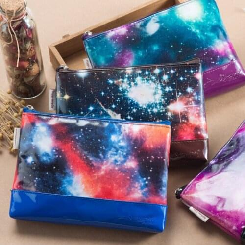 Original large capacity Sky star galaxy series pencil bags,zipper pen case/pencil pouch school storage bag stationery supplies