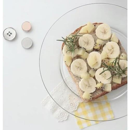 Tempered glass plate подставка для фруктов 디저트 트레이 Web celebrity photo props тарелка для торта snack tray