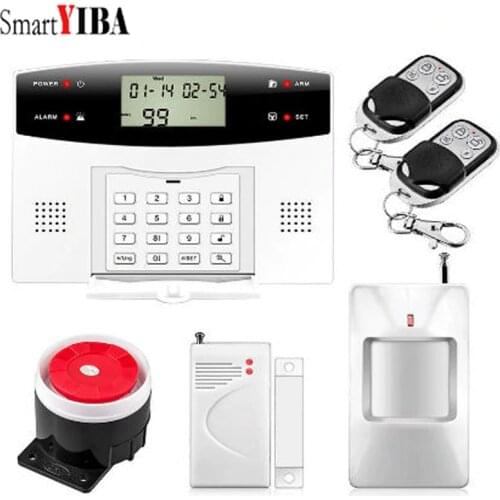 SmartYIBA Russian French Spanish Portuguese Italian Polish Czech Voice Wireless Wire GSM SMS Home Security Alarm Intercom System