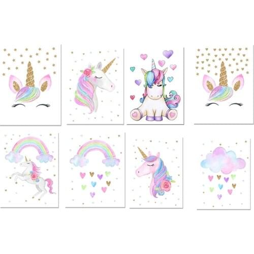 Brand New 5D Cartoon Unicorn Picture Diamond Painting Cross Stitch Art Full Drill Embroidery Living Room Decoration