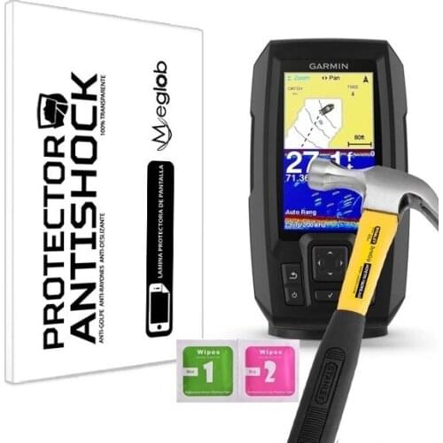 Screen protector Anti-Shock Anti-scratch Anti-Shatter compatible with Garmin Fishfinder Striker Plus 4