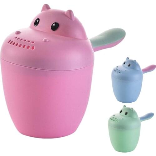 1 Newborn Baby Shower Shampoo Cup Durable Cartoon Baby Shower Shampoo Cup Children Bath Tool