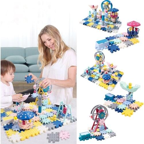 1set Building Blocks Bricks Amusement Park Educational Kids Toys Puzzle Colorful Assembling Blocks 5 styles dropshipping#38