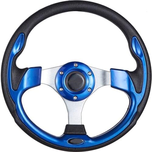 32cm Car Flat Dish Steering Wheel 3 Spokes Universal Sports Race Classic Style