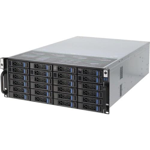 4U rack hot-swap chassis 24bays NVR IPFS cloud storage server case chia mining S465-24 6GB MINISAS support E-ATX motherboard