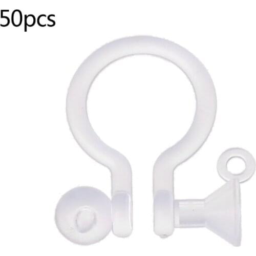 50PCS Invisible Resin Earring Clips For Non Pierced Ears With Holes DIY Jewelry